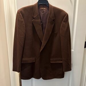 NWOT Tasso Elba Men’s Brown Blazer Sports coat 100% Cashmere 46L